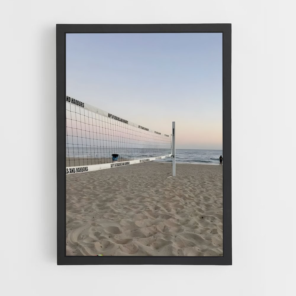 Poster Sable et Filet – affiche Beach-volley (vue 2)